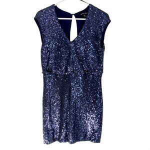 Sweet Rain Women's Blue Sequin Mini Dress Size Small